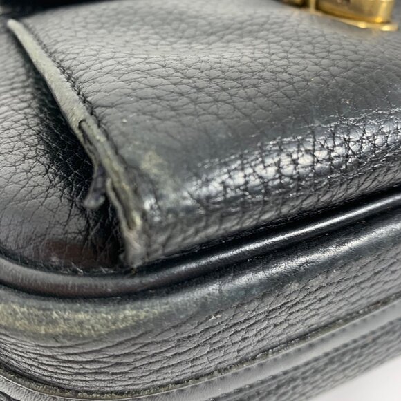 VTG Dooney And Bourke AWL Black On Black Kiltie Travel Shoulder Crossbody Bag - Picture 8 of 14